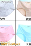 Huidianyin Solid Color Cotton Women Panties Underwear Breathable Women Girl Briefs Comfortable Mid RiseUnderpant Lingerie Panties