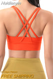 Huidianyin TO BN Women Bra Yoga Sports Bralette Nylon Breathable Fitness Top Underwear Cross Sexy Back Anti-Shake Gym Female Bras