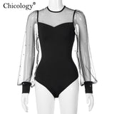 Huidianyin Pear Mesh Lanter Long Sleeve Bodysuit Women Fashion Autumn Winter Sexy Club Birthday One Piece Body 2023 Y2K Clothes