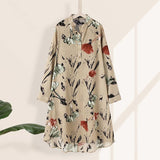 Huidianyin Floral Printed Shirt ZANZEA Autumn Blouse Women Female Buttons Blusas Chemise Tunic Top Casual Long Sleeve Long Tops