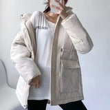 Huidianyin New Cotton Padded Fur Parka New Big Fur Collar Down Jacket Women Thick Warm Parkas Female Outerwear