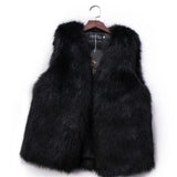 Huidianyin New Winter Female Fox Fur Vest Coat Winter Warm White Black Gray Fur Vest Jacket Large Size 2XL Sleeveless Coat