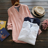 Huidianyin ZANZEA Women Cotton Blouse Solid V Neck Long Sleeve Buttons Pockets Autumn Feminina Blusas Summer Loose Shirt