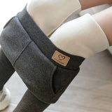 Huidianyin Waist Soft Winter Pocket Leggings for Women Fleece High Waist Thick Pants Velvet Thermal Grey Women's Warm Leggings