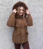 Huidianyin Padded Plus Size 2XL Winter Big Fur Jacket Women Loose Slim Warm Hooded Parka Coat Down jacket