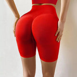 Huidianyin Women Seamless Sports Shorts leggings Push up Casual High Waist Cycling Booty Shorts Feminino Fitness Workout Slim Shorts