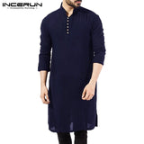 Huidianyin Mens Dress Shirts Long Sleeve Oversized Islamic Clothing Chemise Elegant Tops Masculina Pakistani Indian Man Clothes