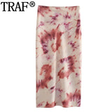 Huidianyin 2023 Women Skirt Tie Dye Summer Long Skirts For Women Fashion 2023 High Waist Midi Skirt Vintage Elegant Women's Skirts