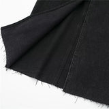 Huidianyin Black Denim Skirt Woman Slit Jean Long Skirts For Women Fashion 2023 High Waist Summer Midi Skirt Y2k Streetwear Skirts