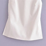 Huidianyin Black Backless Top Women White Sleeveless Cami Top Party For Woman Fashion Summer Sexy Tops Woman 2023 Elegant Woman Top