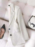 Huidianyin Blazer Fashion Jacket Women Spring Autumn Long Sleeve Casual Elegant Office Classic Chic Temperament Blazer New 2023