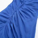 Huidianyin Blue Slip Long Dress Women Ruched Elegant Party Dresses For Women 2023 Backless Sexy Summer Woman Dress Evening Dresses