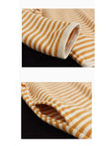 Huidianyin Women Fashion Knitting Cardigans Stripe Casual V-Neck Long Sleeve Designer Harajuku Daily Single Breasted Tops