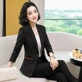 Huidianyin Ladies Blazer Long Sleeve Blaser Women Suit jacket Female Feminine Blazer Femme White Black Blazer Autumn