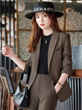 Huidianyin Women Blazer Simple Fashion Casual Long Sleeve Chic Elegant Outerwear Temperament Solid All-match Jacket Clothing New