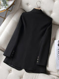 Huidianyin Women Blazer Coat Fashion Long Sleeve Tops Outerwear Chic Elegant Long Sleeve Basic All-match Office Streetwear New 2023