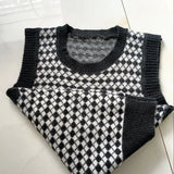 Huidianyin Sweater Vest Women Harajuku Elegant Casual Tops All-match Preppy Korean Style Simple Basic Chic Streetwear