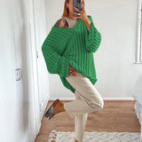 Huidianyin Winter New Cotton Linen Sweater Women Casual Solid Color Long Sleeve Loose Streetwear Pullovers Lady Sexy Hollow Out Tops