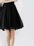 Huidianyin Tulle Skirt Women Summer High Waist Skirt Up Party Petticoat Fashion Casual Style New Goth Dark