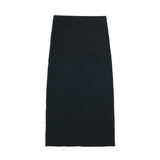 Huidianyin Black Long Skirts For Women Fashion 2023 Button Mid-Waist Midi Skirt With Slit Textured Summer Elegant Women's Skirts Sets