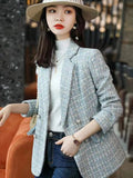 Huidianyin Lady Blazer Casual Elegant Long Sleeve Fashionable Double Breasted Casual Elegant Solid Color Chic Outerwear New