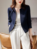 Huidianyin Women's Fashion Classic Simple Office Lady Casual V-neck Blazer Long Sleeve Solid Basic Business Coats Spring Summer New