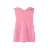 Huidianyin Pink Corset Dress Woman Off Shoulder Short Dresses For Women Strapless Backless Sexy Mini Dress 2023 Summer Party Dresses