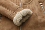 Huidianyin Thick Warm Long Suede Jacket Parka Trench Faux Shearling Sheepskin Leather Lamb Fur Coat Vintage Female Overcoat Outwear