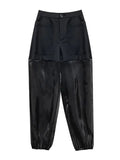 Huidianyin New Streetwear Semi-perspective Cargo Pants Women Summer Niche Large Pockets Stitching Casual Pants Women