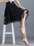 Huidianyin Tulle Skirt Women Summer High Waist Skirt Up Party Petticoat Fashion Casual Style New Goth Dark