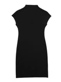 Huidianyin 2023 Black Knitted Dresses For Women Elegant Short Dresses Woman Mini Bodycon Dress Women High Neck Sleeveless Party Dress