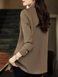 Huidianyin Women Solid Elegant Loose Simple Classic Fashionable Long Sleeve Temperament All-match Blazer Chic Clothing NEW