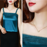 huidianyin Womens Tops Satin Sexy Blouse Corset Top Silk Blouses 2023 Fashion Tank Top Female Clothing Elegant Camisole Ladies Tops