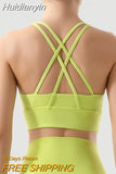 Huidianyin TO BN Women Bra Yoga Sports Bralette Nylon Breathable Fitness Top Underwear Cross Sexy Back Anti-Shake Gym Female Bras